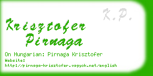 krisztofer pirnaga business card